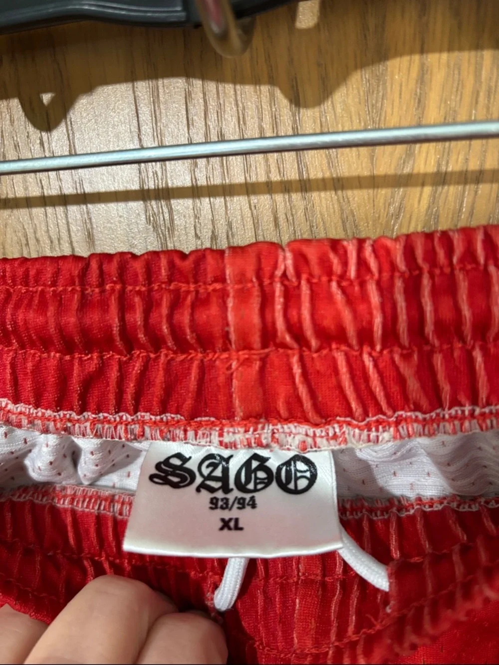 SAGO studio red bandana shorts Men’s XL elastic waist with string tie pockets - Picture 4 of 9